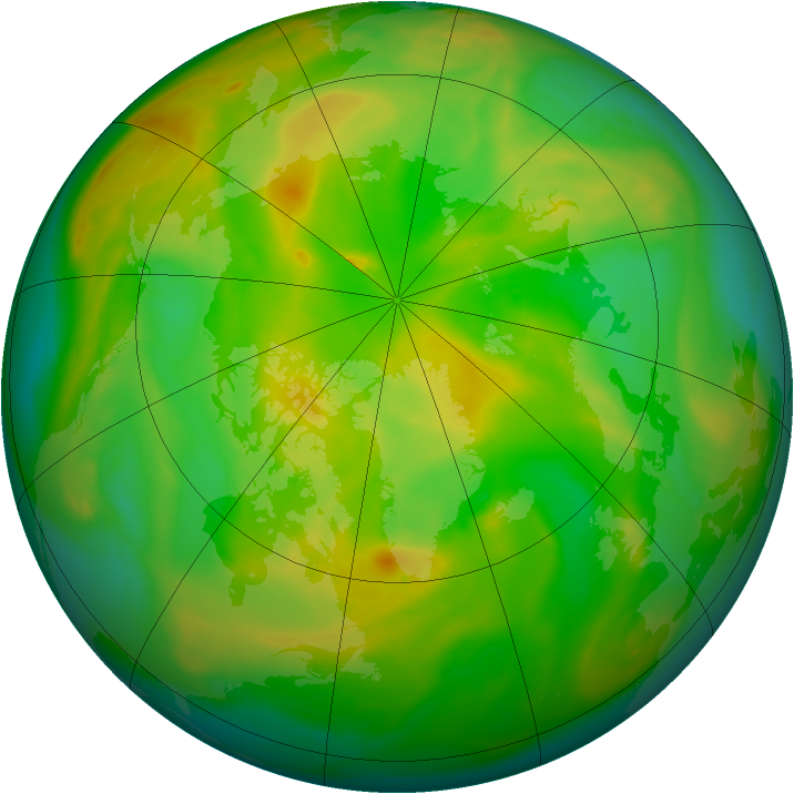 Arctic ozone map for 14 June 2006